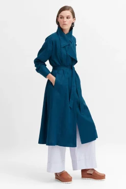Anneli Linen Trench Coat