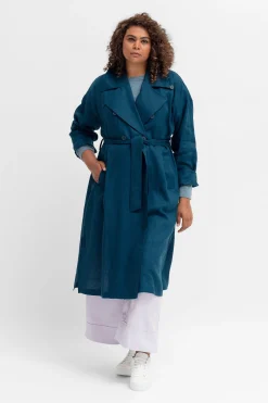 Anneli Linen Trench Coat