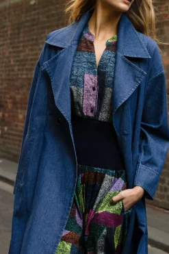 Denim Trench Coat