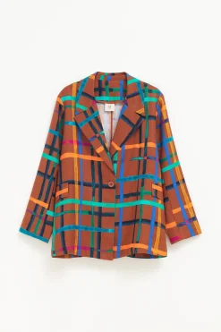 Ilona Linen Print Blazer