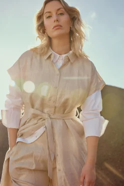 Metalen Shirt Dress